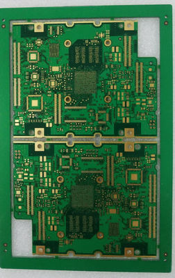 Buen precio Placa de PCB HDI 6L 1OZ EING 0.1mm Agujero dedo de oro Verde Soldermask para el tratamiento de datos en línea
