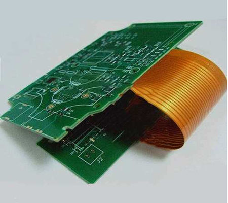 Buen precio 6 capas de PCB rígido flexible FR4 y PI material de 4 millas ancho de línea negro y amarillo ENIG en línea